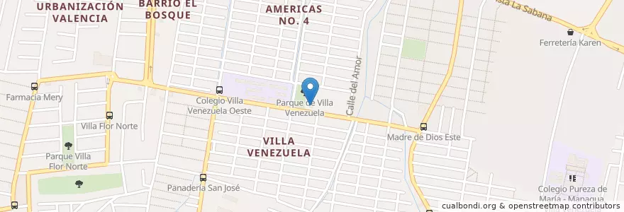 Mapa de ubicacion de Estación de Policía - Distrito VII en Никарагуа, Departamento De Managua, Managua (Municipio).