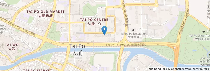 Mapa de ubicacion de 吉野家 Yoshinoya en Китай, Гонконг, Гуандун, Новые Территории, 大埔區 Tai Po District.