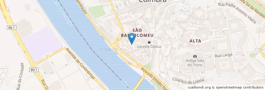 Mapa de ubicacion de A Cozinha da Maria en 葡萄牙, Centro, Baixo Mondego, Coimbra, Coimbra, Sé Nova, Santa Cruz, Almedina E São Bartolomeu.