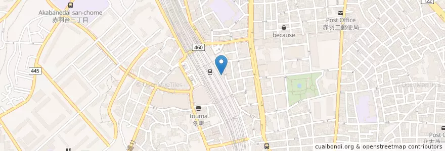 Mapa de ubicacion de 天宝楼菜館 en 日本, 東京都, 北区.