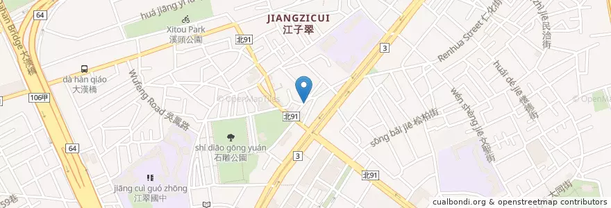 Mapa de ubicacion de 笑咪咪三明治 en Taiwan, 新北市, 板橋區.