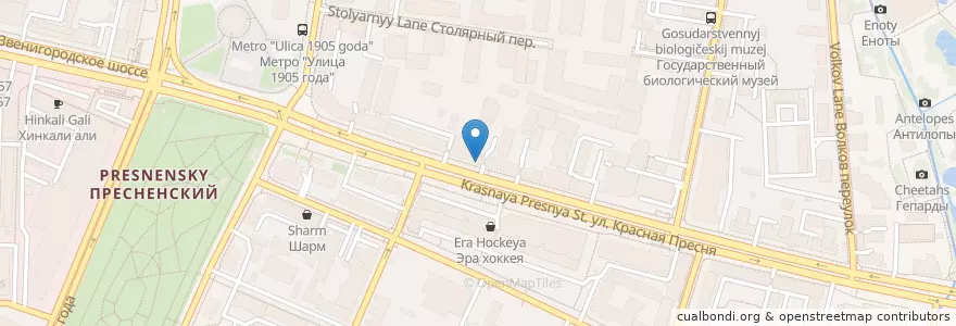 Mapa de ubicacion de Сойка напела en Rusia, Центральный Федеральный Округ, Москва, Центральный Административный Округ, Пресненский Район.