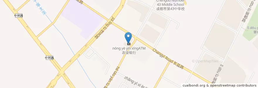 Mapa de ubicacion de 农业银行ATM en الصين, سيتشوان, 成都市, 武侯区 (Wuhou).