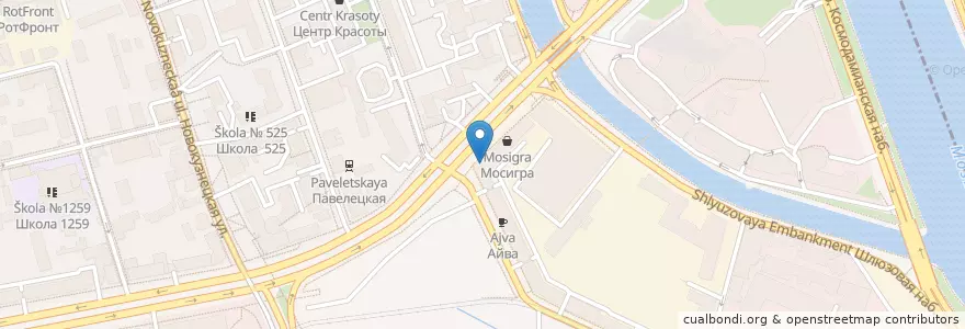 Mapa de ubicacion de Кафе Дяди Сэма en Rusia, Distrito Federal Central, Москва, Distrito Administrativo Central, Район Замоскворечье.