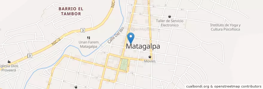 Mapa de ubicacion de Colegio Bautista de Matagalpa en Nicarágua, Matagalpa, Matagalpa (Municipio).