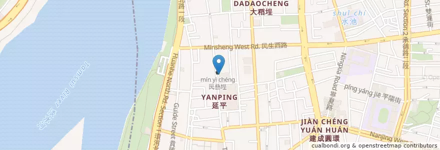 Mapa de ubicacion de 第一商業銀行 en 타이완, 신베이 시, 타이베이시.