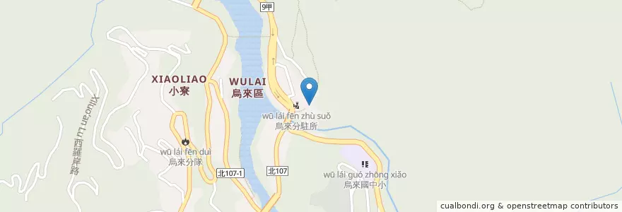 Mapa de ubicacion de 妙心寺 en Taiwán, Nuevo Taipéi, 烏來區.
