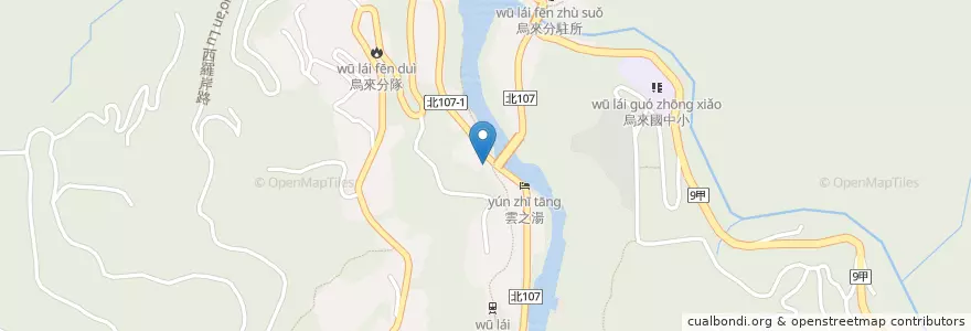 Mapa de ubicacion de 烏來教會聚會所 en تایوان, 新北市, 烏來區.