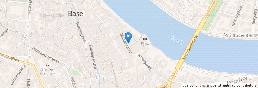 Mapa de ubicacion de Pisonibrunnen en سويسرا, مدينة بازل, Basel.