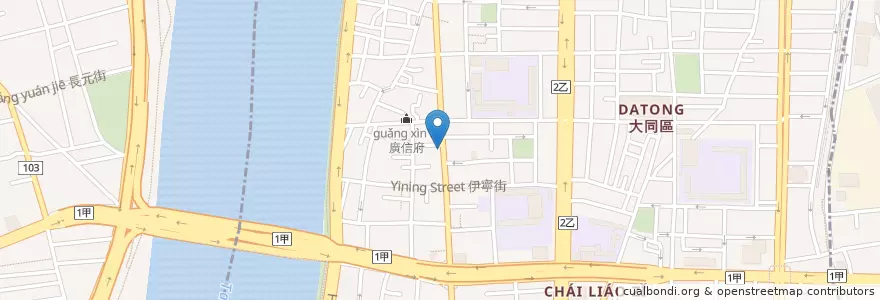 Mapa de ubicacion de 施家湯圓 en Taiwan, 新北市, Taipé, 大同區.