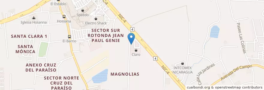 Mapa de ubicacion de Music Town Karaoke Bar en 니카라과, Departamento De Managua, Managua (Municipio).