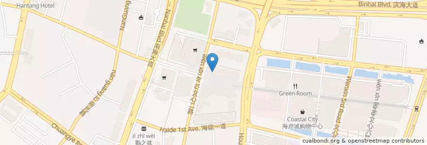 Mapa de ubicacion de 招商银行 en 中国, 広東省, 深セン市, 南山区, 粤海街道.