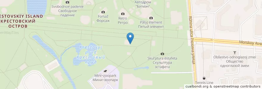 Mapa de ubicacion de JetSet en ロシア, 北西連邦管区, レニングラード州, サンクト ペテルブルク, Петроградский Район, Округ Чкаловское.