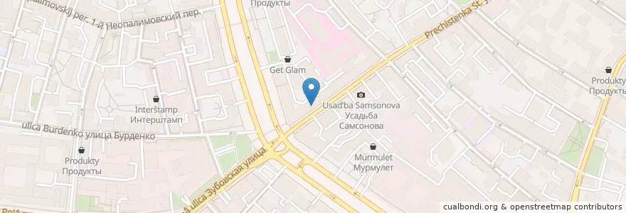 Mapa de ubicacion de By the wine en Россия, Центральный Федеральный Округ, Москва, Центральный Административный Округ, Район Хамовники.