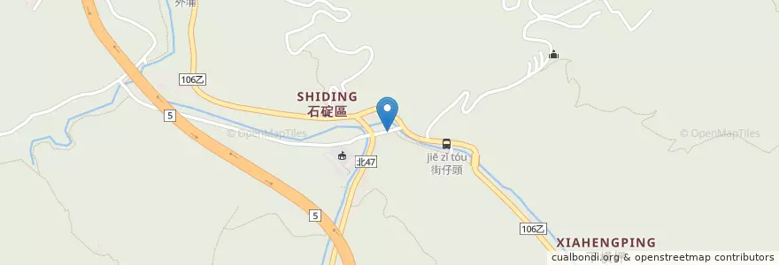 Mapa de ubicacion de 王氏豆腐 en Тайвань, Новый Тайбэй, 石碇區.