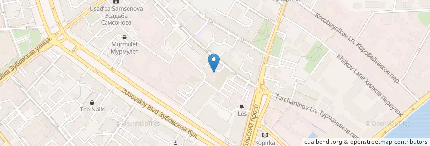 Mapa de ubicacion de Accenti en Rusland, Centraal Federaal District, Moskou, Центральный Административный Округ, Район Хамовники.