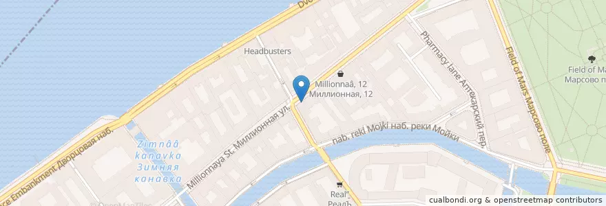 Mapa de ubicacion de Даблби en Rusia, Северо-Западный Федеральный Округ, Óblast De Leningrado, San Petersburgo, Дворцовый Округ.