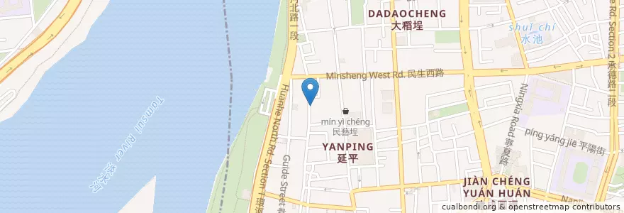 Mapa de ubicacion de 舊衣回收箱 en 타이완, 신베이 시, 타이베이시.