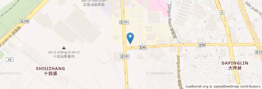 Mapa de ubicacion de 纏記東河包子 en تايوان, تايبيه الجديدة, 新店區.