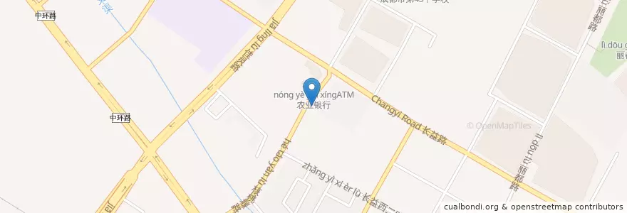 Mapa de ubicacion de 宜宾燃面 en Cina, Sichuan, 成都市, 武侯区 (Wuhou).