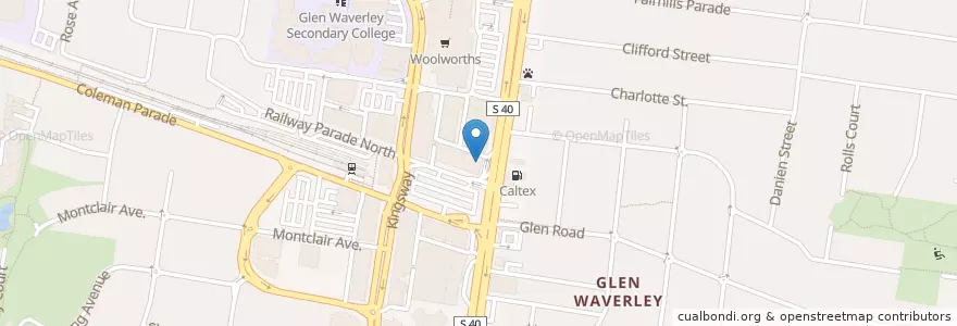 Mapa de ubicacion de Crazy Wing en Australia, Victoria, City Of Monash.