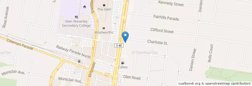 Mapa de ubicacion de Glenvale Dental en Australia, Victoria, City Of Monash.