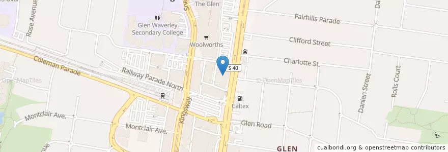 Mapa de ubicacion de Meega en 오스트레일리아, Victoria, City Of Monash.