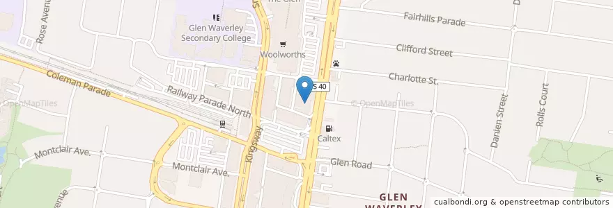 Mapa de ubicacion de XJ Hot Pot en 오스트레일리아, Victoria, City Of Monash.