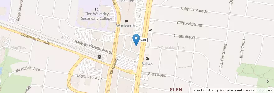 Mapa de ubicacion de Chemist Warehouse en أستراليا, ولاية فيكتوريا, City Of Monash.