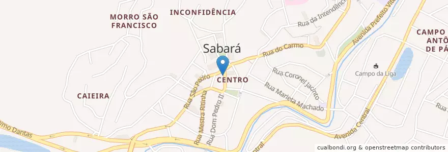Mapa de ubicacion de Subway en Brasile, Regione Sudest, Minas Gerais, Região Geográfica Intermediária De Belo Horizonte, Região Metropolitana De Belo Horizonte, Microrregião Belo Horizonte, Sabará.