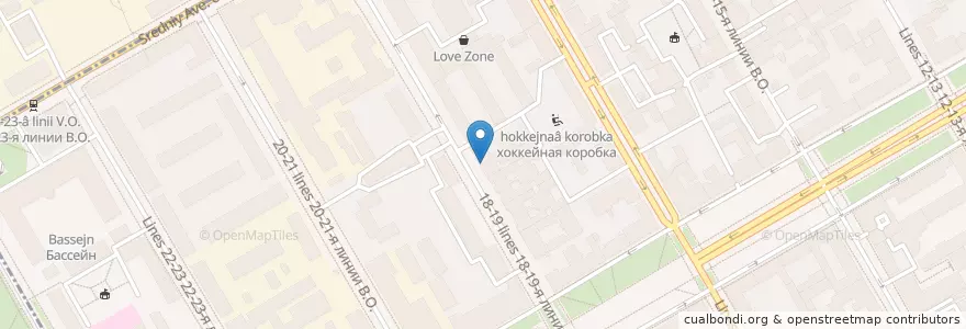 Mapa de ubicacion de Art-школа en ロシア, 北西連邦管区, レニングラード州, サンクト ペテルブルク, Василеостровский Район.