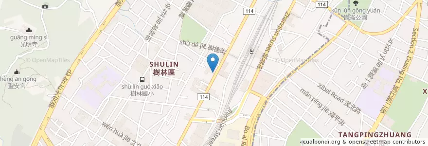 Mapa de ubicacion de 中國信託商業銀行 en Тайвань, Новый Тайбэй, 樹林區.
