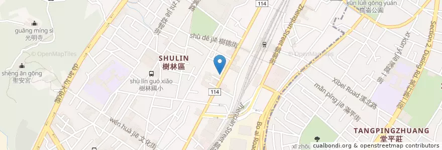 Mapa de ubicacion de 關東日式涮涮鍋 en 台湾, 新北市, 樹林区.