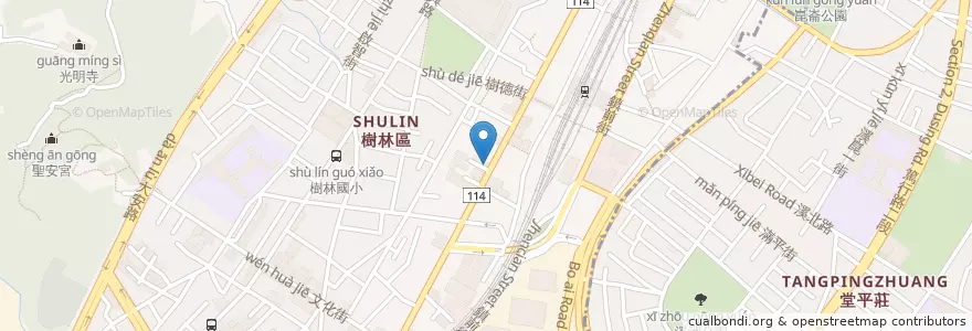 Mapa de ubicacion de 錢昇涮涮鍋 en تايوان, تايبيه الجديدة, 樹林區.