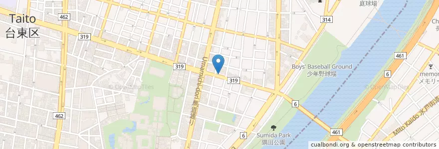 Mapa de ubicacion de Asakusa Seimenjo en Japan, Tokyo, Taito.