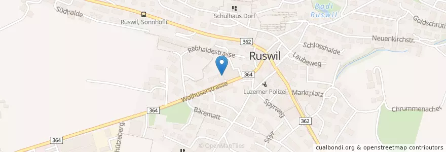 Mapa de ubicacion de Agrola en Schweiz/Suisse/Svizzera/Svizra, Luzern, Ruswil.