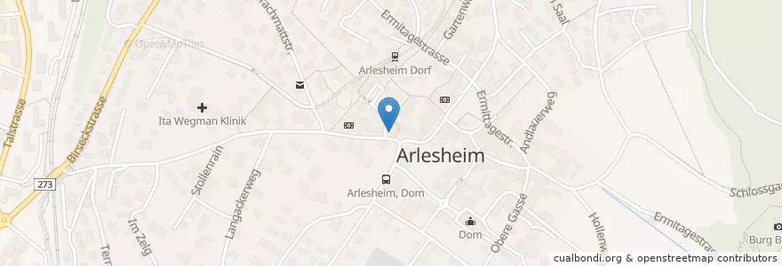 Mapa de ubicacion de Adler en Schweiz, Basel-Landschaft, Bezirk Arlesheim, Arlesheim.