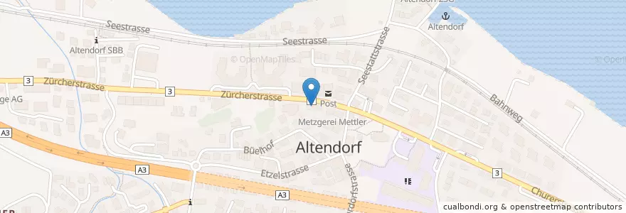 Mapa de ubicacion de Rudi Rüssel en Switzerland, Schwyz, March, Altendorf.