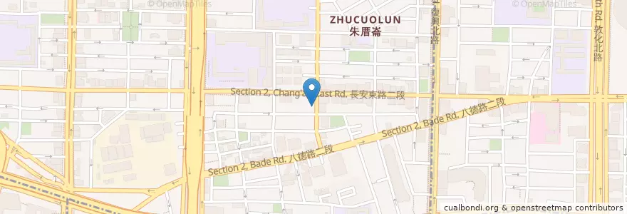 Mapa de ubicacion de 吃口味豬腳飯 en تايوان, تايبيه الجديدة, تايبيه, 中山區.