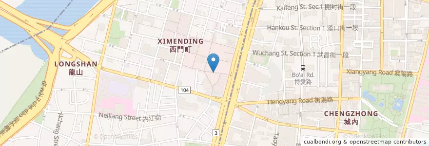 Mapa de ubicacion de 垃圾桶 en Tayvan, 新北市, Taipei, 萬華區.