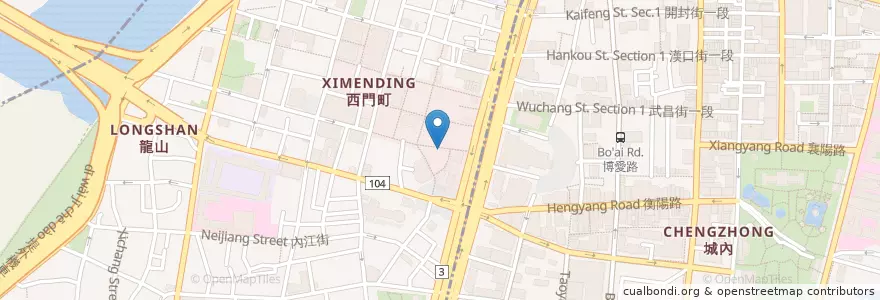 Mapa de ubicacion de 阿宗麵線 en تايوان, تايبيه الجديدة, تايبيه, 萬華區.