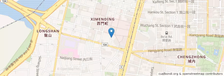 Mapa de ubicacion de 干輝鵝肉店 en Taiwán, Nuevo Taipéi, Taipéi, 萬華區.