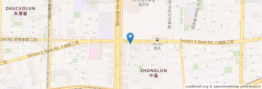 Mapa de ubicacion de 伯朗咖啡 en تايوان, تايبيه الجديدة, تايبيه, 松山區.