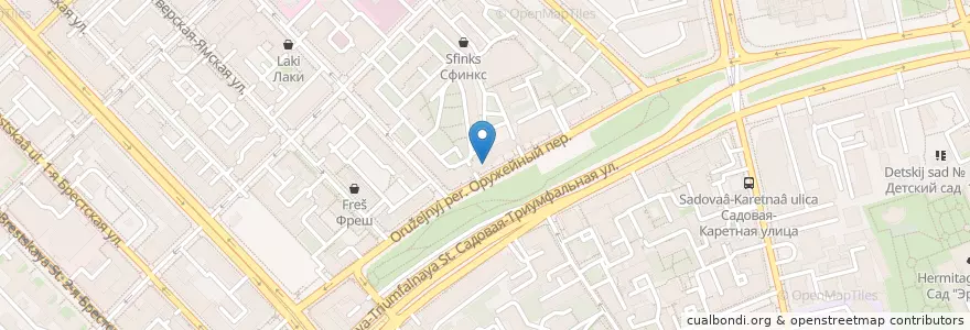 Mapa de ubicacion de Тан en Russie, District Fédéral Central, Moscou, Центральный Административный Округ, Тверской Район.