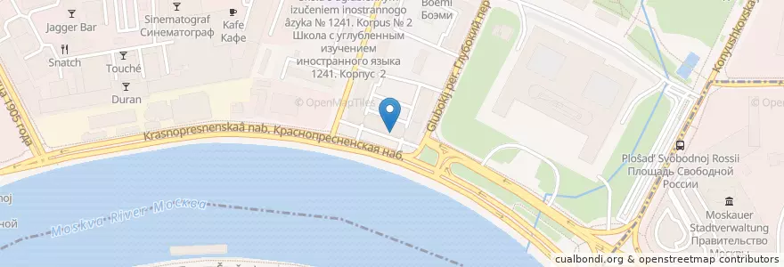 Mapa de ubicacion de Де Марко en Russia, Distretto Federale Centrale, Москва, Центральный Административный Округ, Пресненский Район.