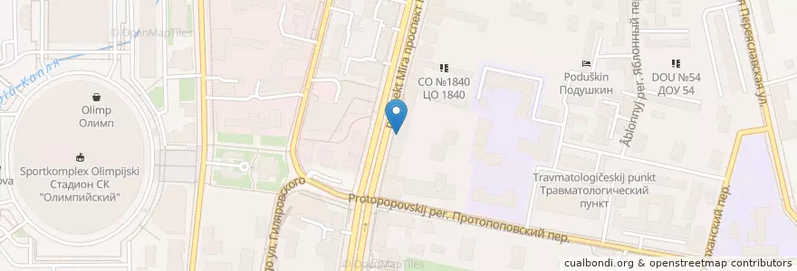 Mapa de ubicacion de Де Марко en 러시아, Центральный Федеральный Округ, Москва, Центральный Административный Округ, Мещанский Район.
