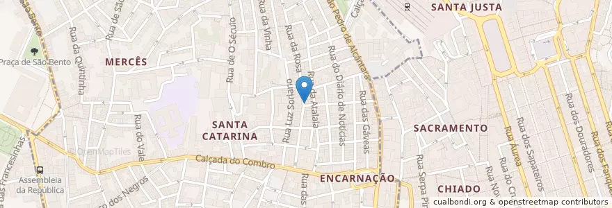 Mapa de ubicacion de Restaurante Casanostra en Portugal, Metropolregion Lissabon, Lissabon, Großraum Lissabon, Lissabon, Misericórdia.