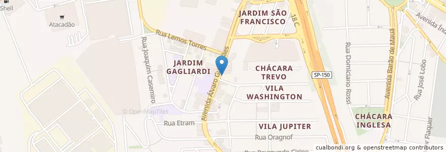 Mapa de ubicacion de Restaurante Capitão en ブラジル, 南東部地域, サンパウロ, Região Geográfica Intermediária De São Paulo, Região Metropolitana De São Paulo, Região Imediata De São Paulo, São Bernardo Do Campo.