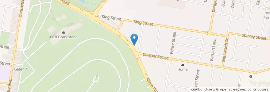 Mapa de ubicacion de Coles Express en Australie, Nouvelle Galles Du Sud, Sydney, Randwick City Council.