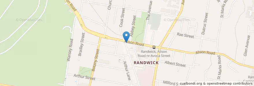 Mapa de ubicacion de Simon's Pharmacy en Australia, New South Wales, Sydney, Randwick City Council.